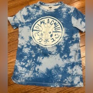 Old Navy Blue Tie-Dye Pikachu Kids Tee M 8